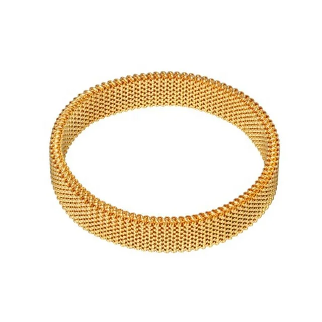 Yiwu Aceon Stainless Steel 10mm Width Popular Elastic Mesh Band Universe Size Luxury Metal Flexible Bracelet