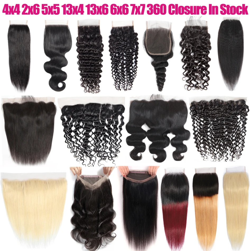 Yeswigs 613 Blonde Lace Frontal Closure Straight Wave Brazilian Human Hair Virgin Cuticle Aligned 4X4 5x5 360 Lace 613 Closure