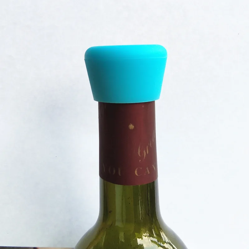 Reusable Silicone Wine Beer Glass Bottle Stoppers Assorted Trend Silicone Bottle Beverage Airtight seal on Wine Bottles