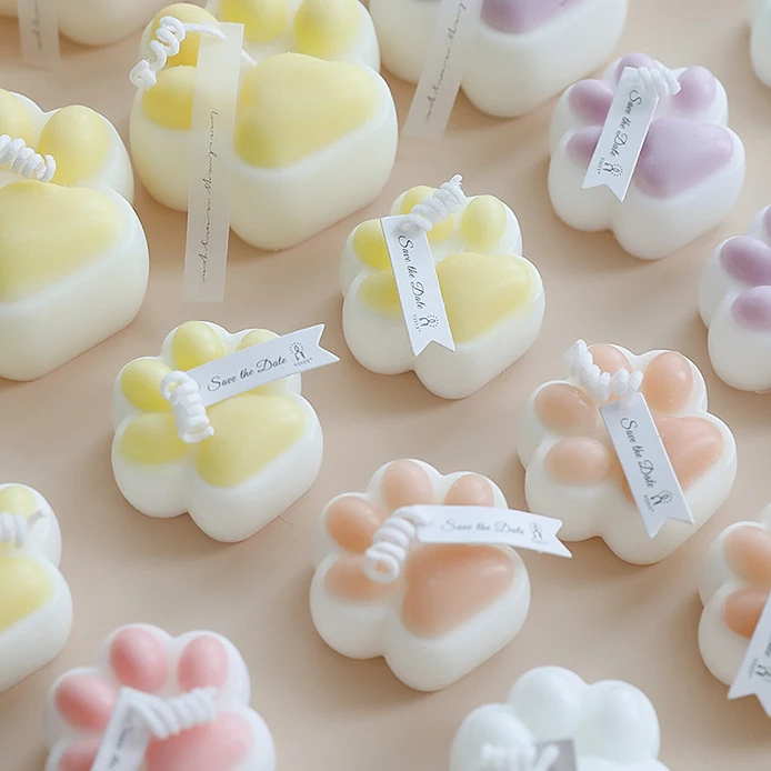 wholesale candle boxes custom luxury creative aromatherapy cute mini kitty claw scented soy wax candles