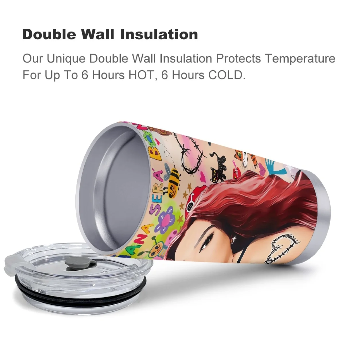 2023 Hot SellCustom Logo Karolg Manana Sear Bonito Metal Type Tumbler Cup Stainless Steel 600ML Car Cup  Large Capacity