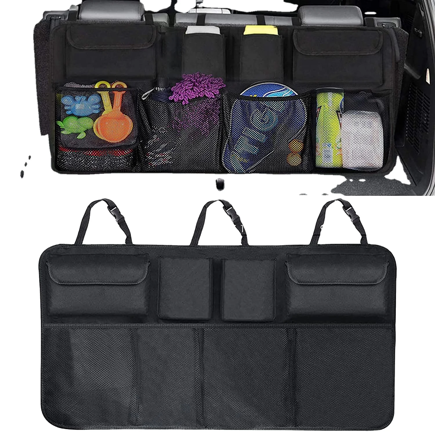Car Trunk Organizer,Back Seat Organizers and Storage for Truck  SUV Van MPV