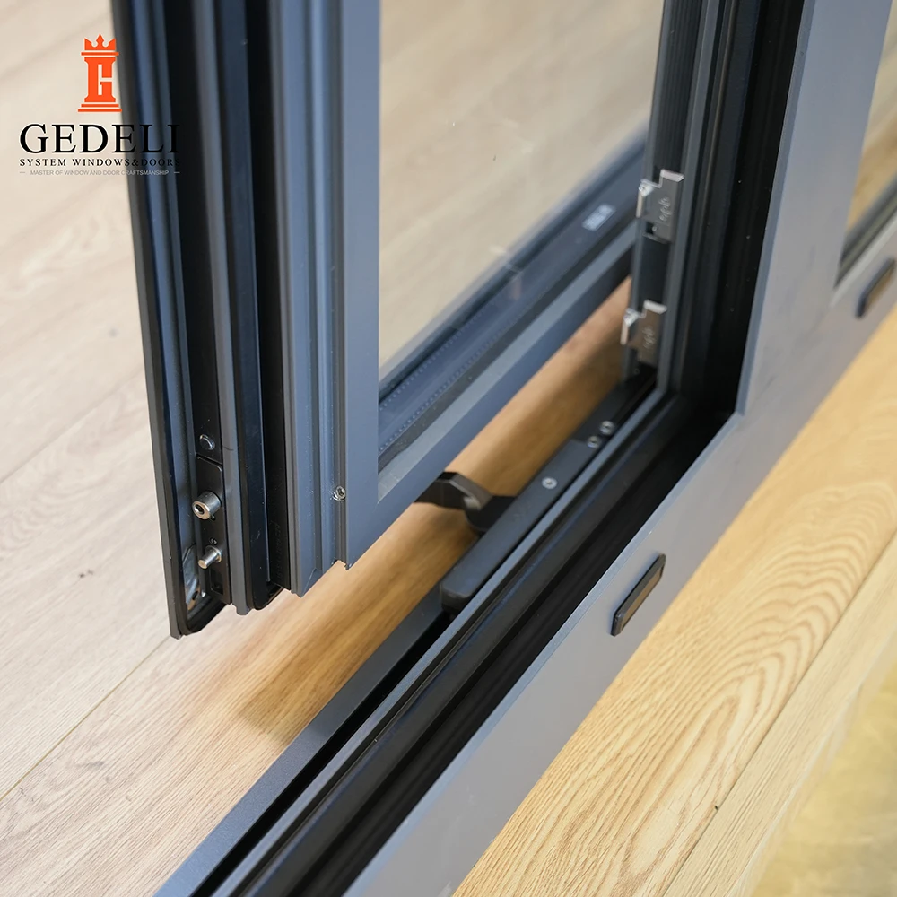 Factory Direct Custom doubl casement sash window Full aluminum french window size Easy installation aluminium french window