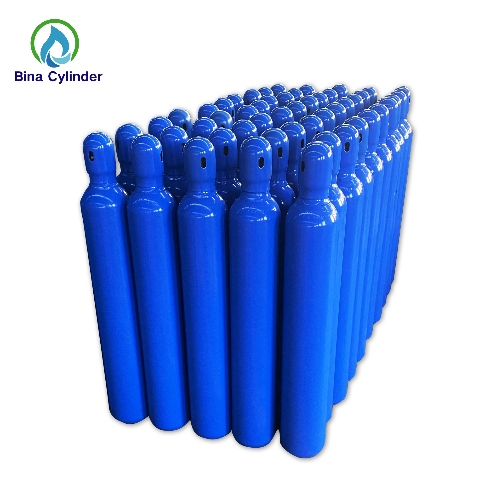 Bina Factory Fast Delivery ISO TPED High Pressure Seamless 50L Medical Portable Oxygen Cylinder