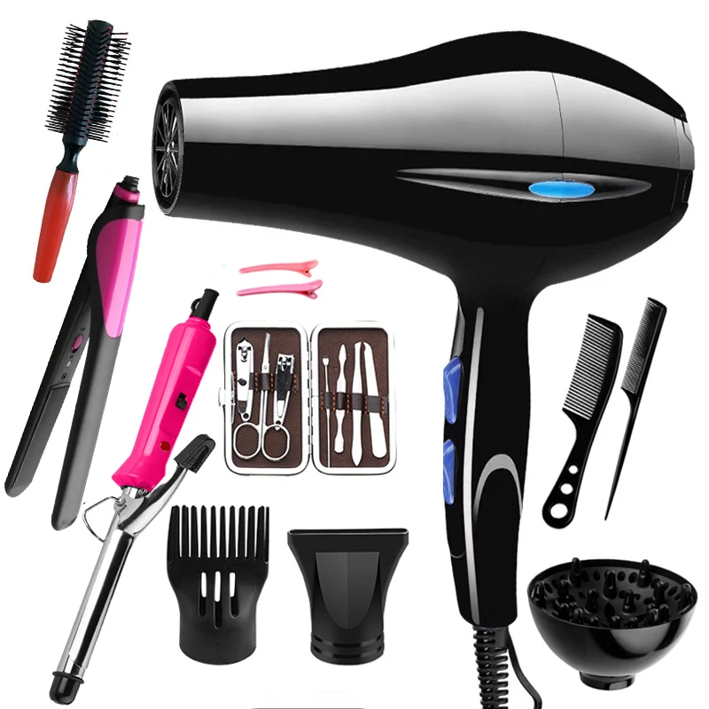 Universial cold and hot wind transfer 6 in 1 hair drier hair dryer set