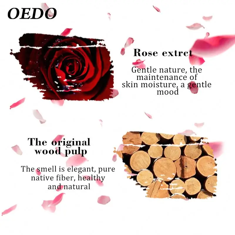  OEDO 90Pcs Rose Fragrance Oil Absorbent Paper Portable Efficient Refresh Absorbing Facial