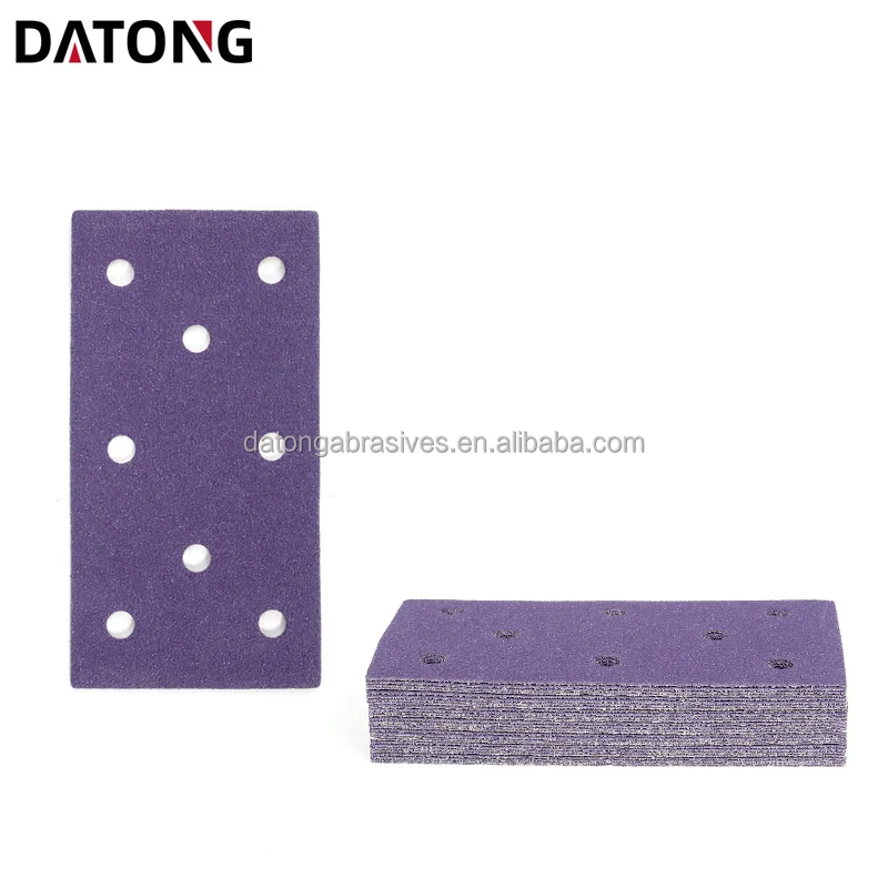 Datong factory High quality  abrasives sand paper 95x180mm Grit 100  Round Ceramic purple Sanding Disc