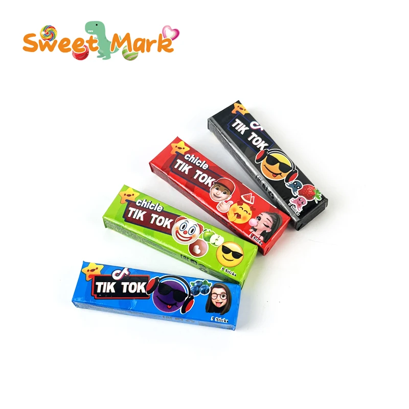 Popular Fruity Flavors Cartoon Bubble Gum with Tattoo Sticker