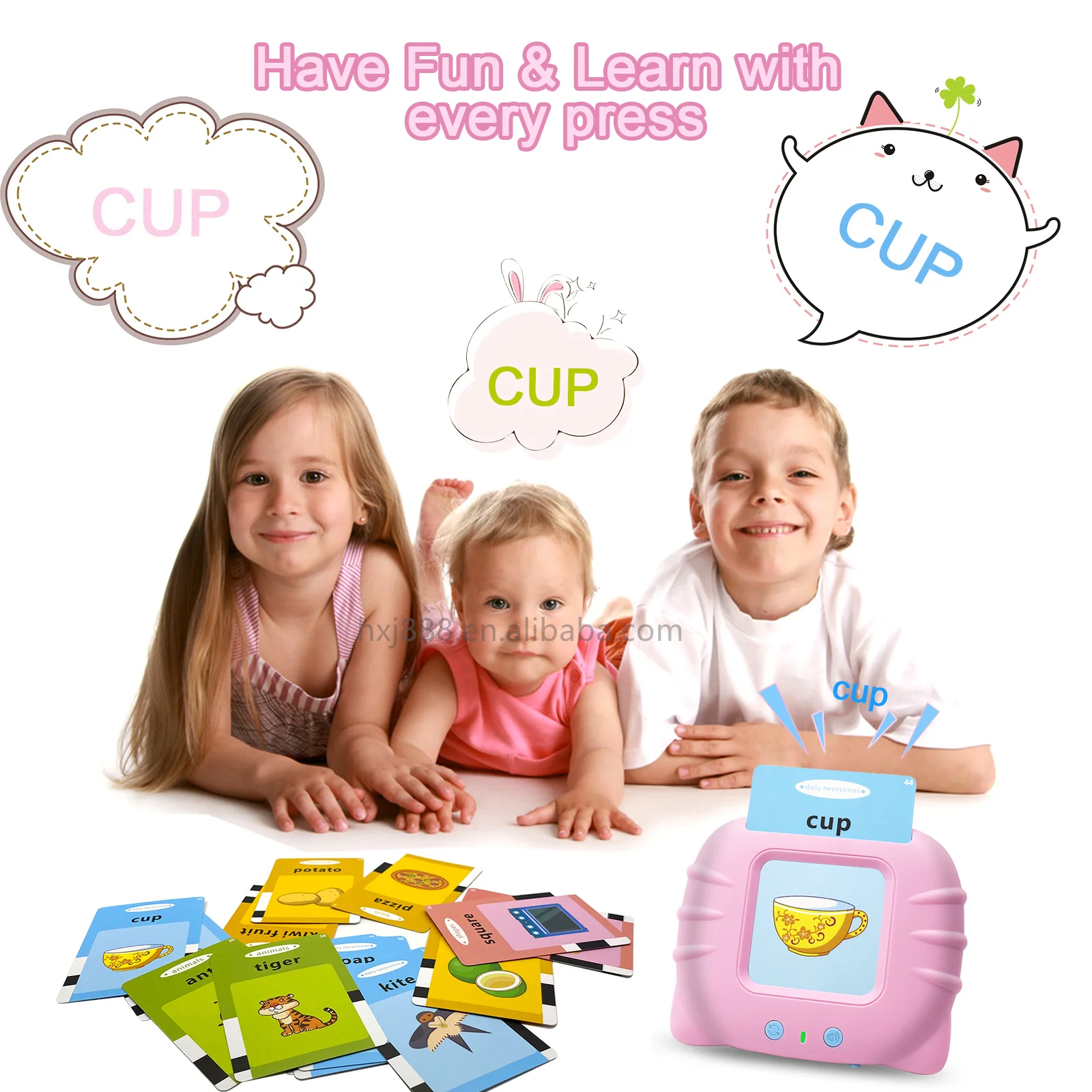 low price children early language educational card learning machine 2021 hot sale educational toys stem self assembled