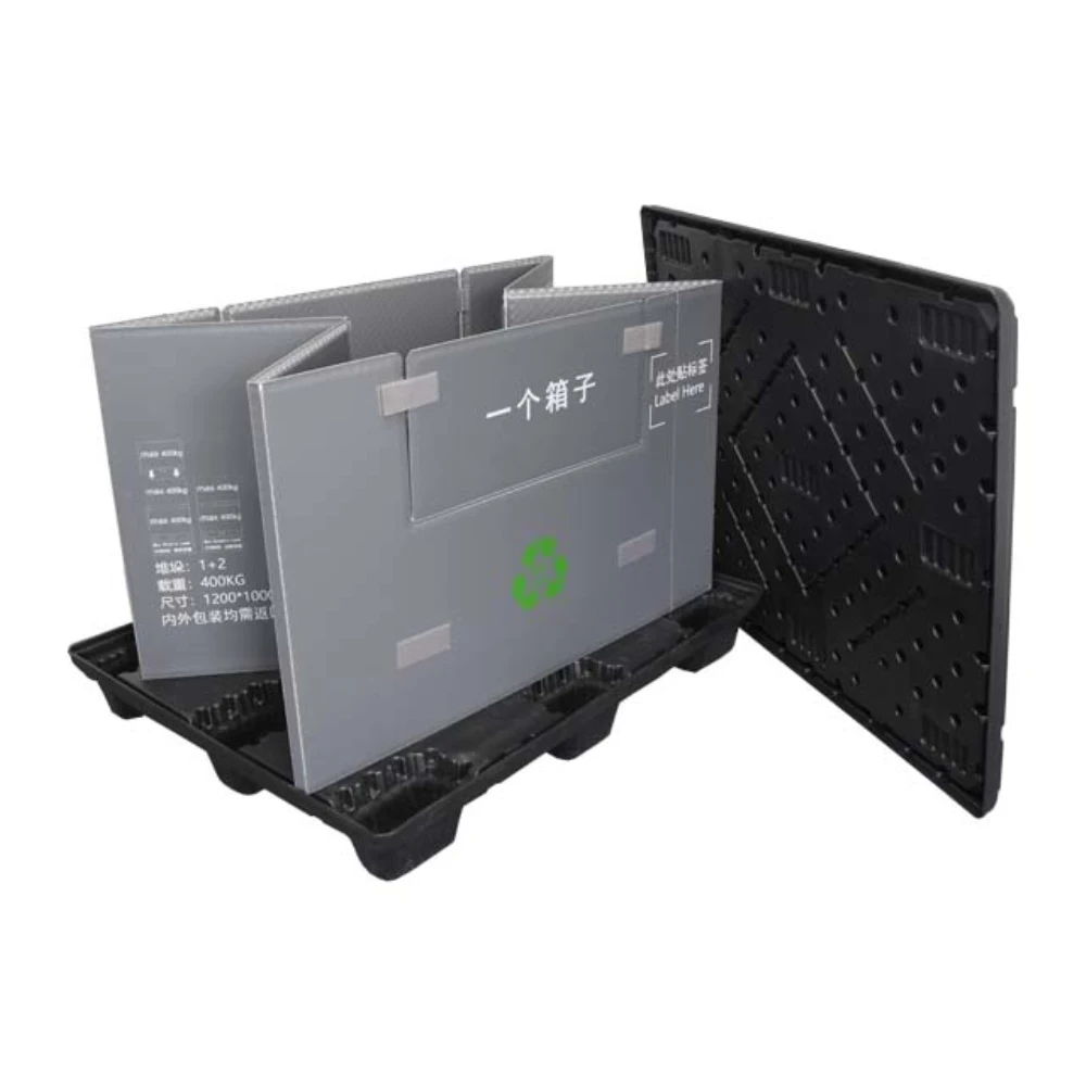 Large Foldable honeycomb sleeve Solid Plastic Pallet Box for Auto Parts
