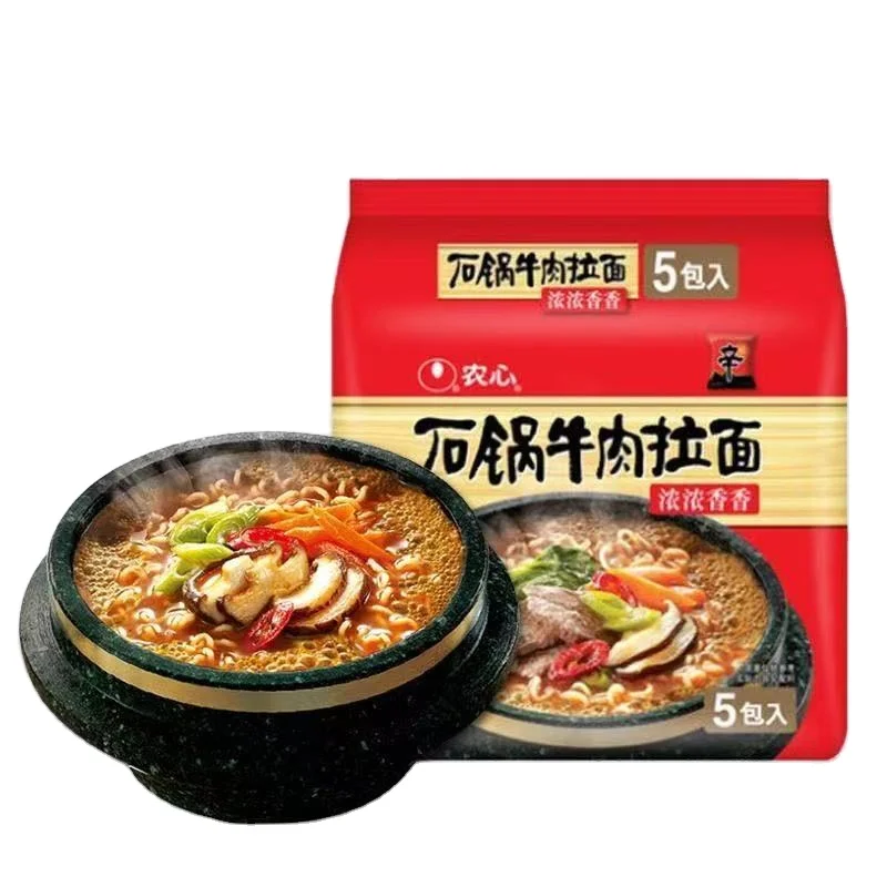 Korean Nongshim Stone Pot Beef Ramen, the soup is delicious, the noodles are strong, instant instant noodles are wholesale
