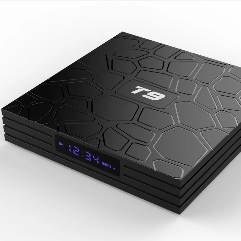 Shizhou Tech Best selling set top box rk3318 chipset T9 tv box 4GB RAM 32G ROM android 9.0 support 3D/4K media player