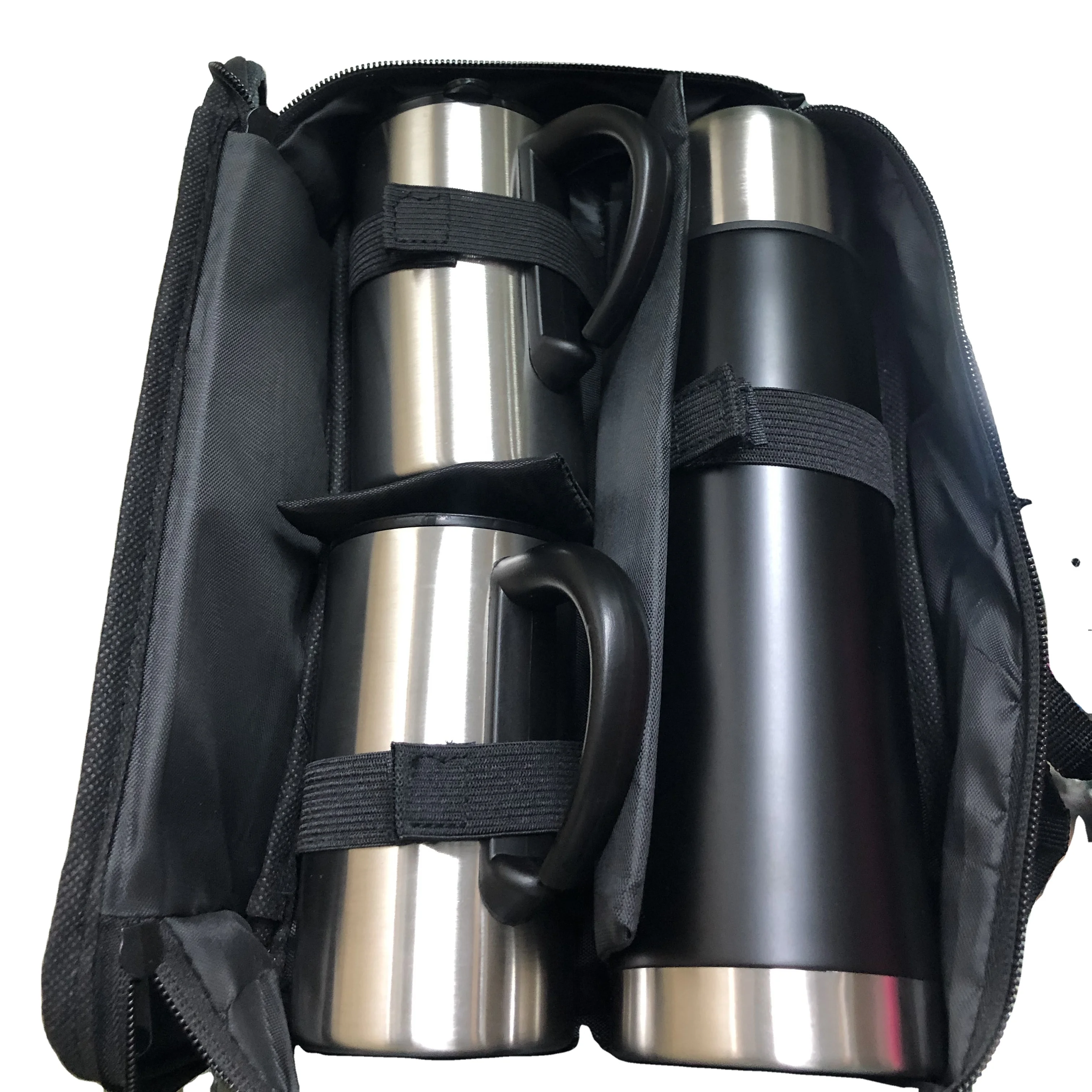 Cheap Promotion gift set stainless steel coffee mug and  Vaccum  flask gift set 500ml