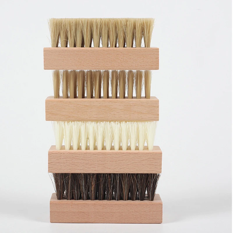 Factory price sneaker wooden shoe brush for cleaning shoe