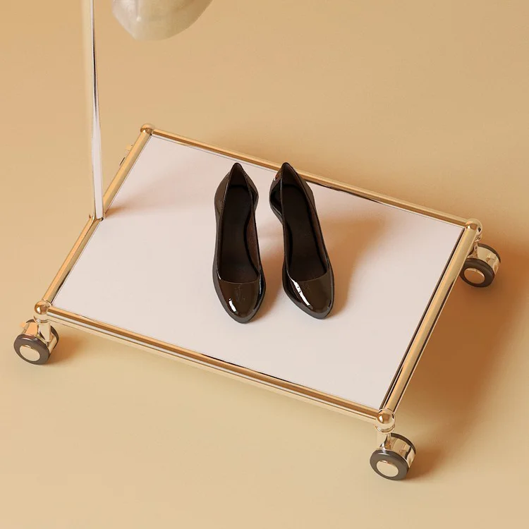 Kainice custom size fashion boutique shoe and coat rack drying hangers stand shop interior design metal display rack