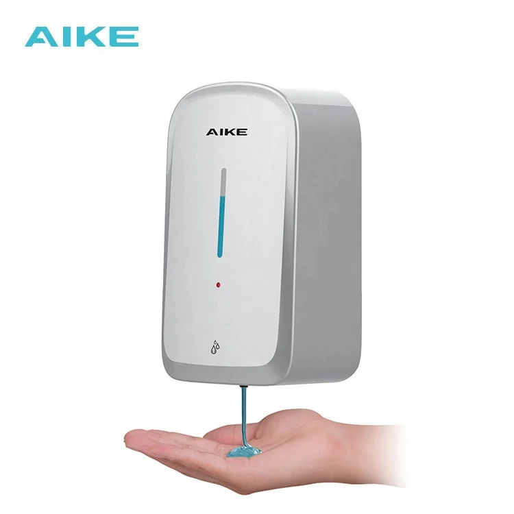 AK1220 1000ml ABS wall-mounted sanitizer hygienic hospital hands free kids audlt smart automatic soap dispenser bottle dish