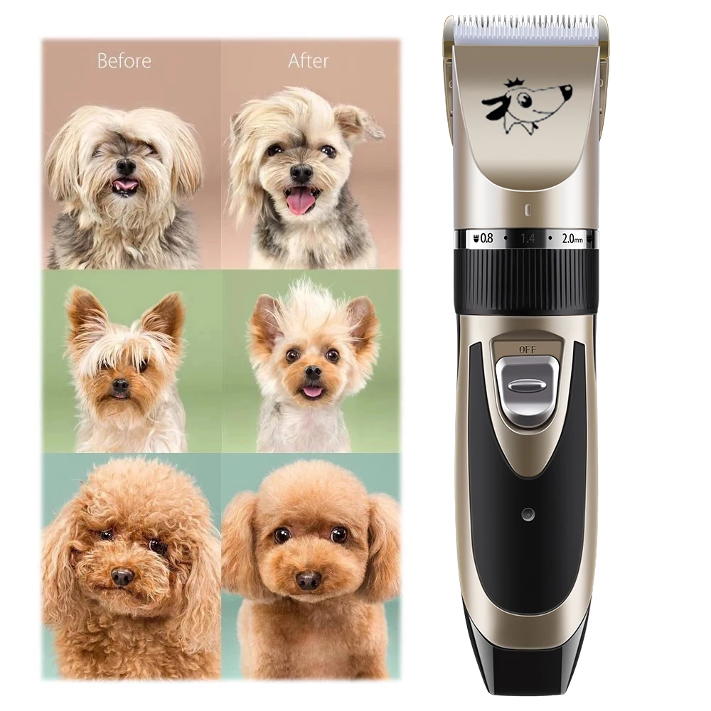 
High Quality Low Noise USB Rechargeable Pet Grooming Tool Professional Dog Hair Trimmer Pet Clippers 