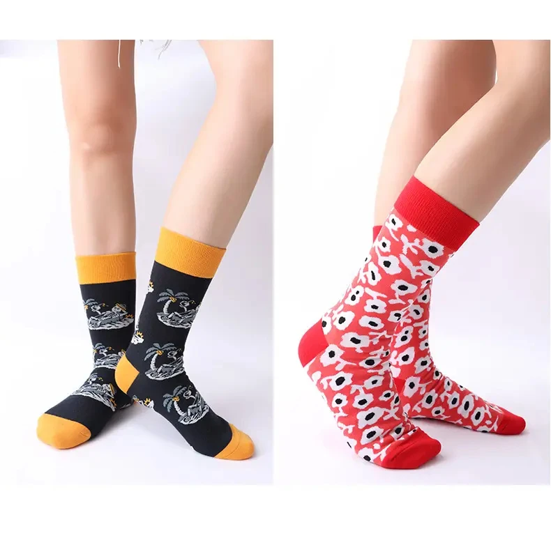Custom wovened socks oem designer custom design own logo men crew socks private your label bamboo cotton man sock