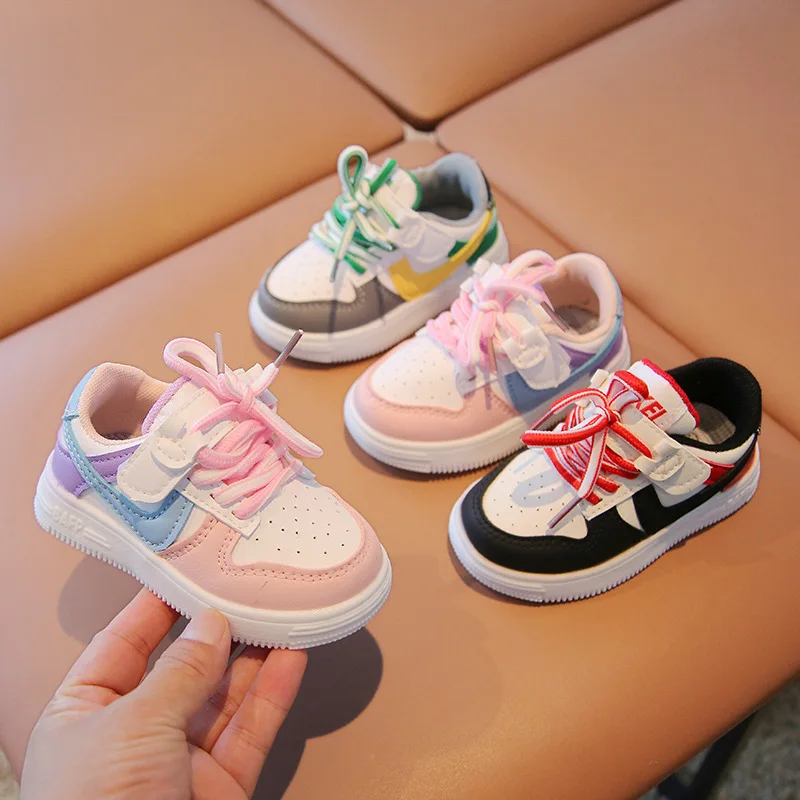 Children Casual shoes For Kids Soft Sole Non-slip Girls Boys Run Sports Sneakers Outdoor Casual School White Board Shoes