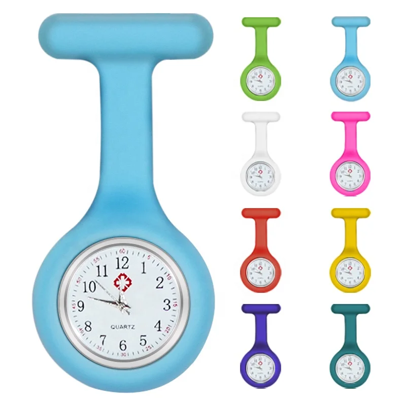 Customized logo printing Colorful Pocket Cheap Nurse Watch