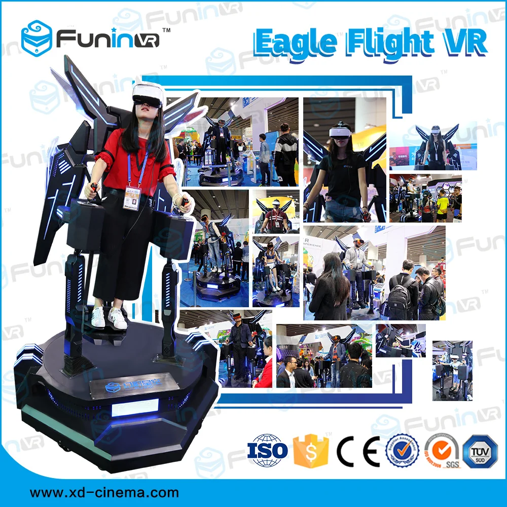 
Funin VR Fly Shooting Virtual Reality Games 9D VR Flight Simulator 360 Degree For Sale 