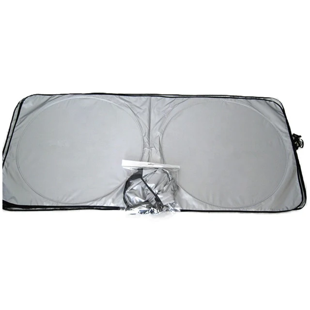 Custom logo sunshade silver-plated polyester car sunshade