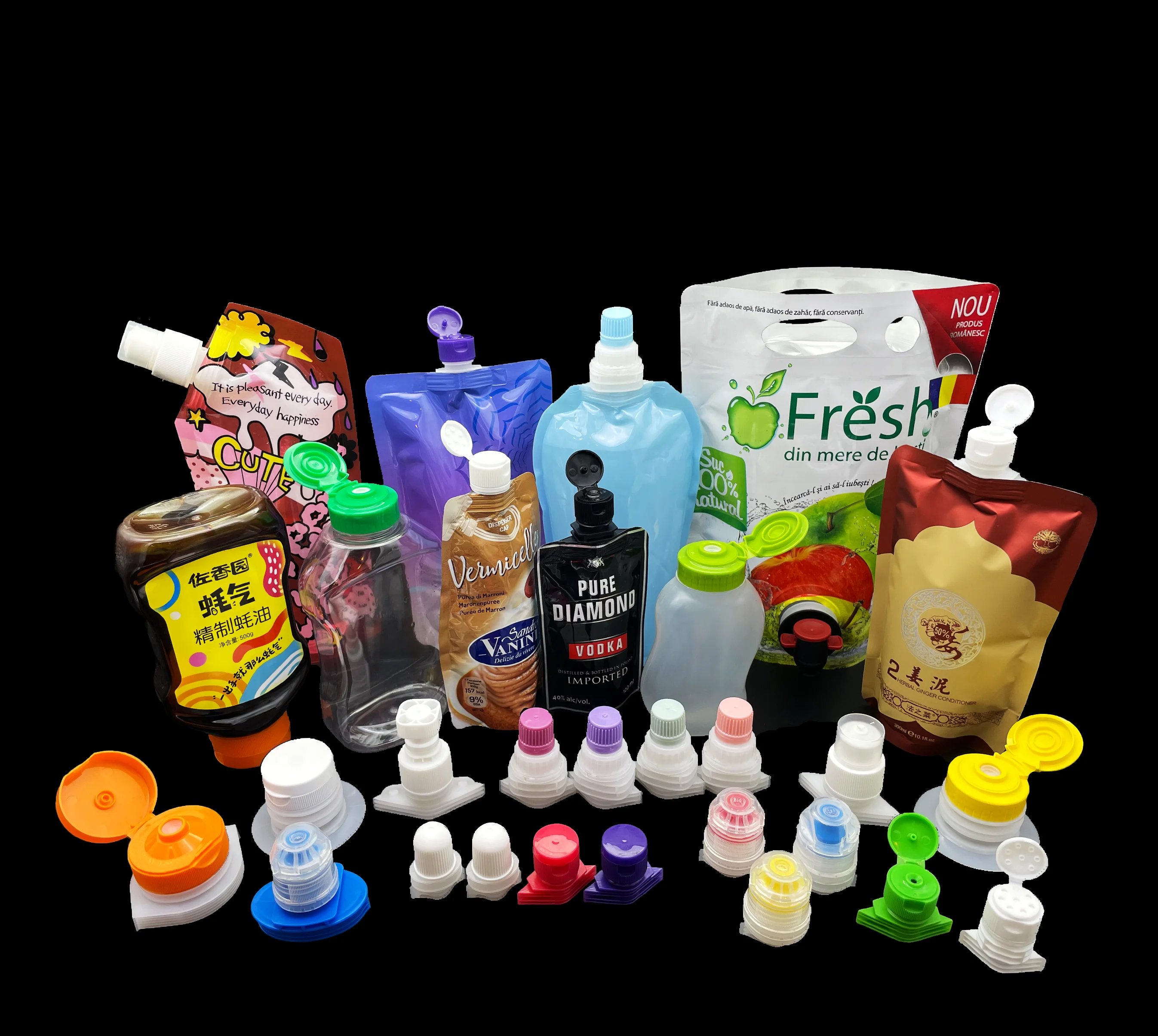 Laminated Plastic drink pouch bag/Liquid spout pouch packaging bags/Disposable drink pouch