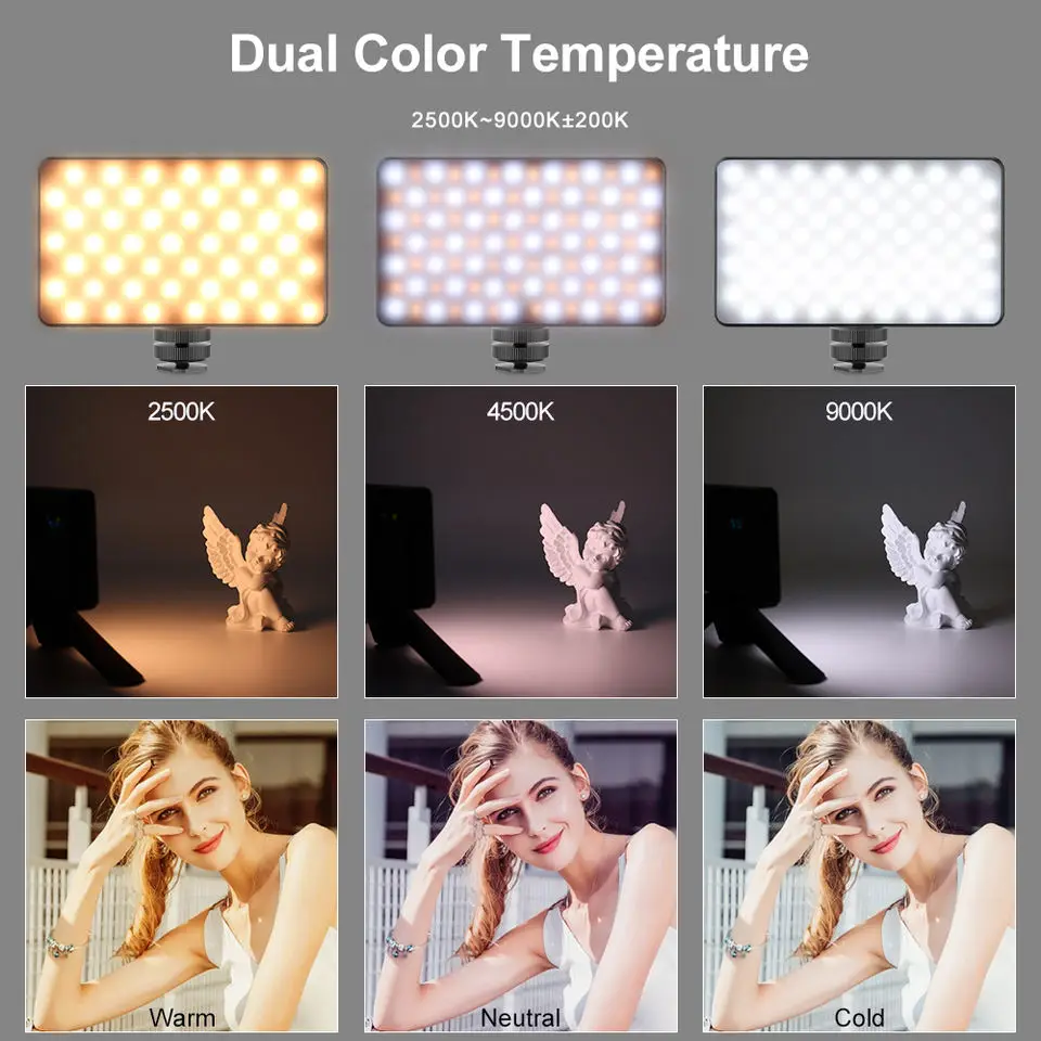 Mini RGB Camera Video Light 8W 3100mAh Rechargeable Battery LED Camera Accessories Light Kit for Photography Studio Shooting.jpg