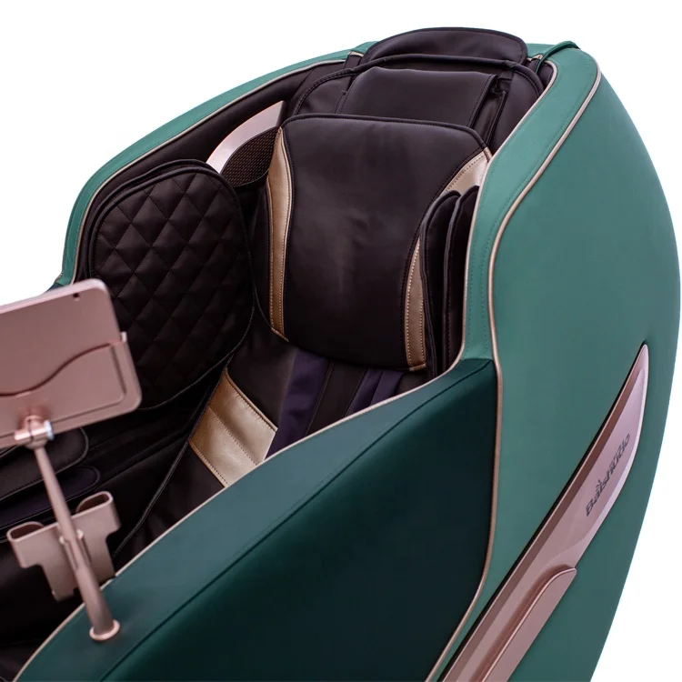 
Luxury High-end Wholesale and Eco Friendly 4d SL Track Massage Chair with Calf Roller Changing Led Light 3D Zero Gravity Massage 