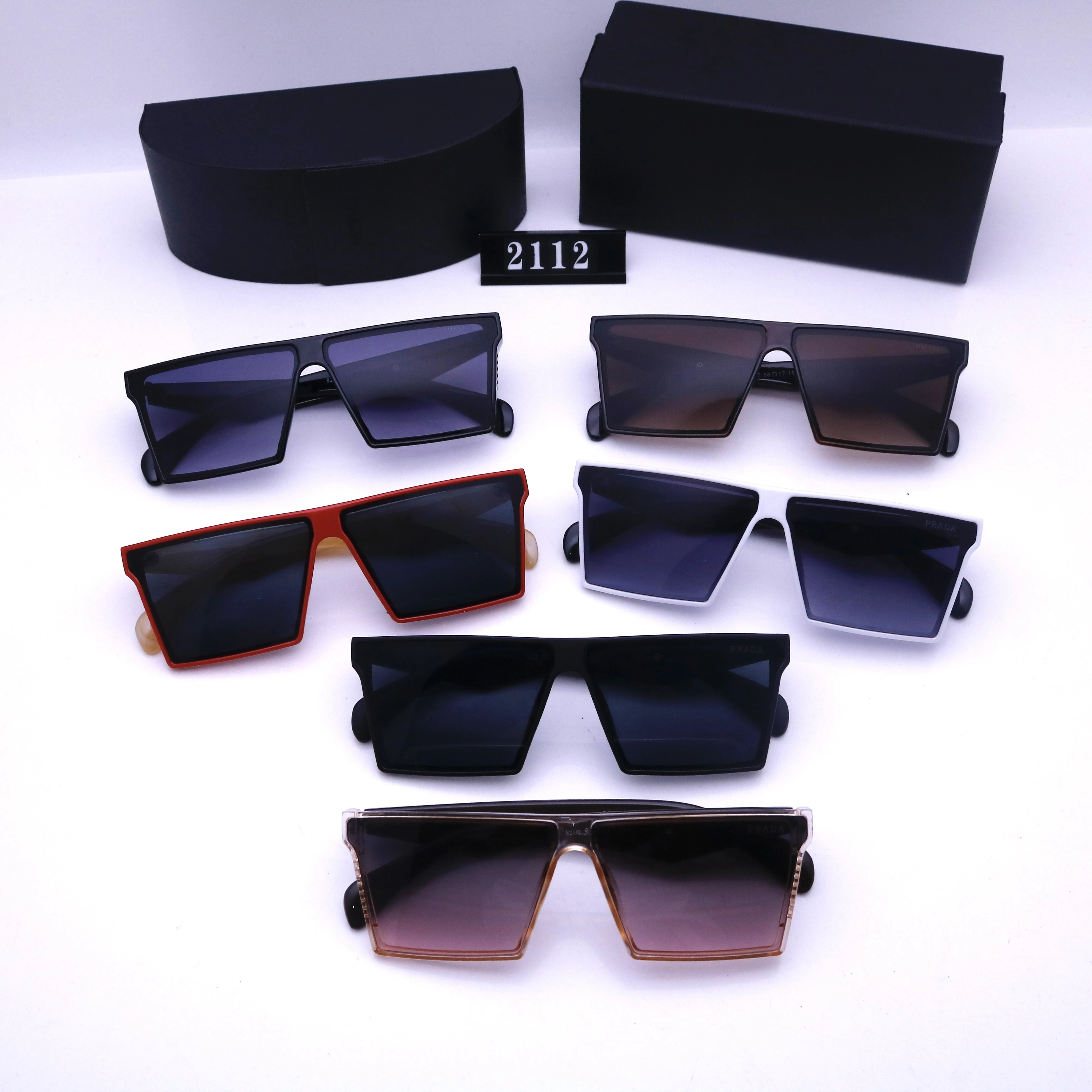 Модные солнцезащитные очки большие квадратные Pra * a Gafas