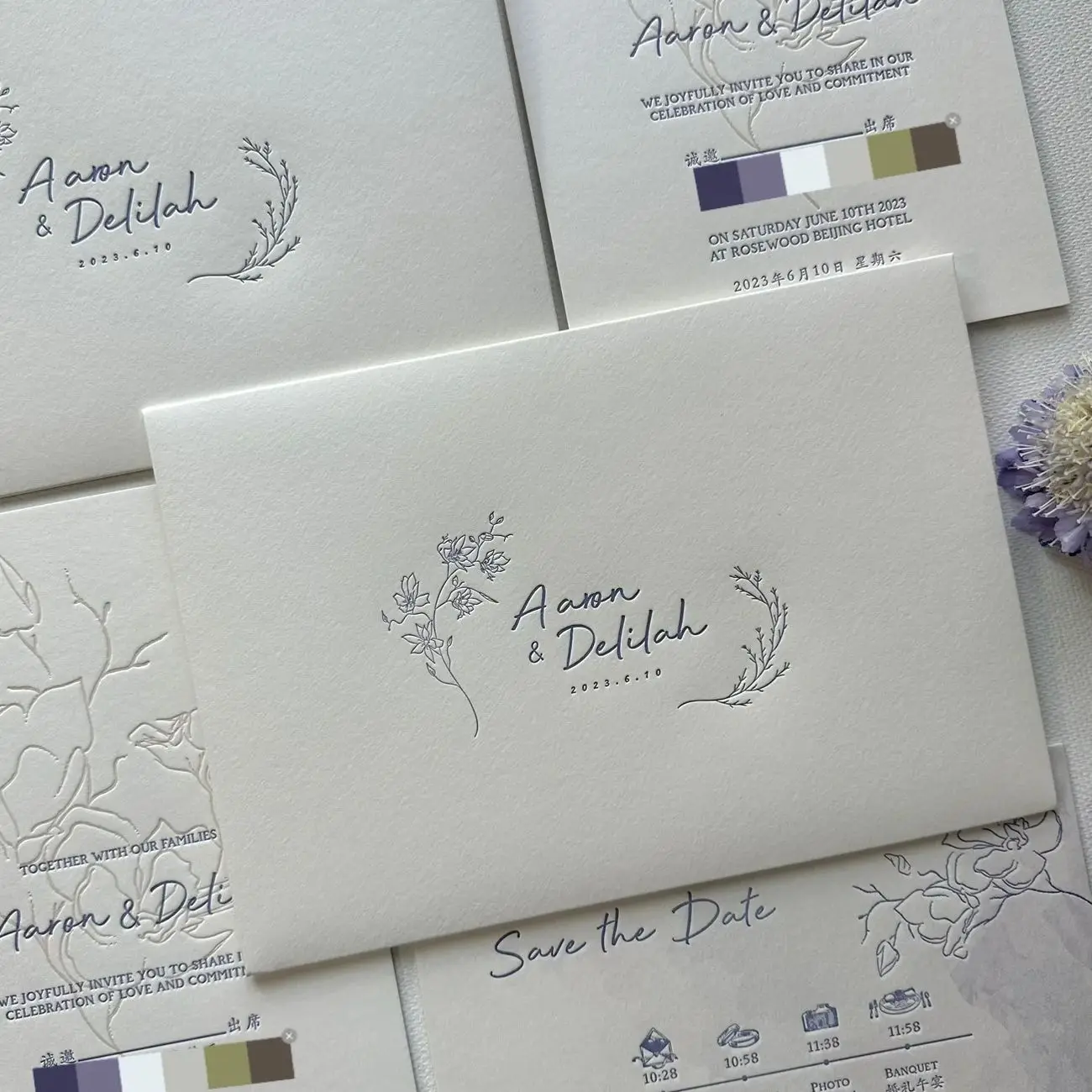 Support small quantity customized Personalized elegant wedding invitations