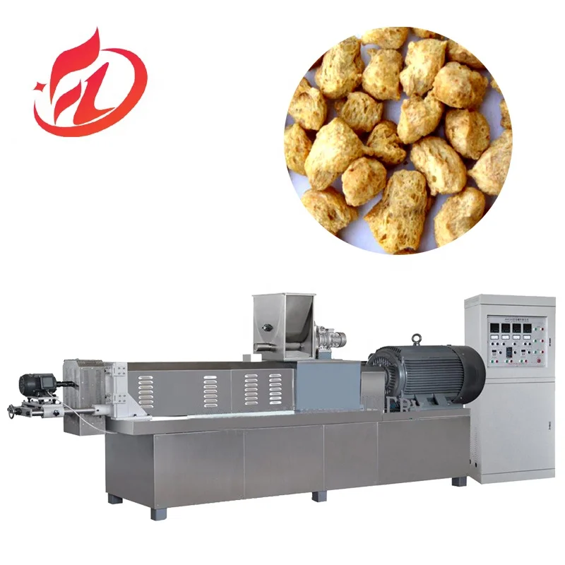 Automatic Soya Bean Protein Isolate Machine Textured Food Making Extruder Machinery for Meat Chunks & Nugget Production
