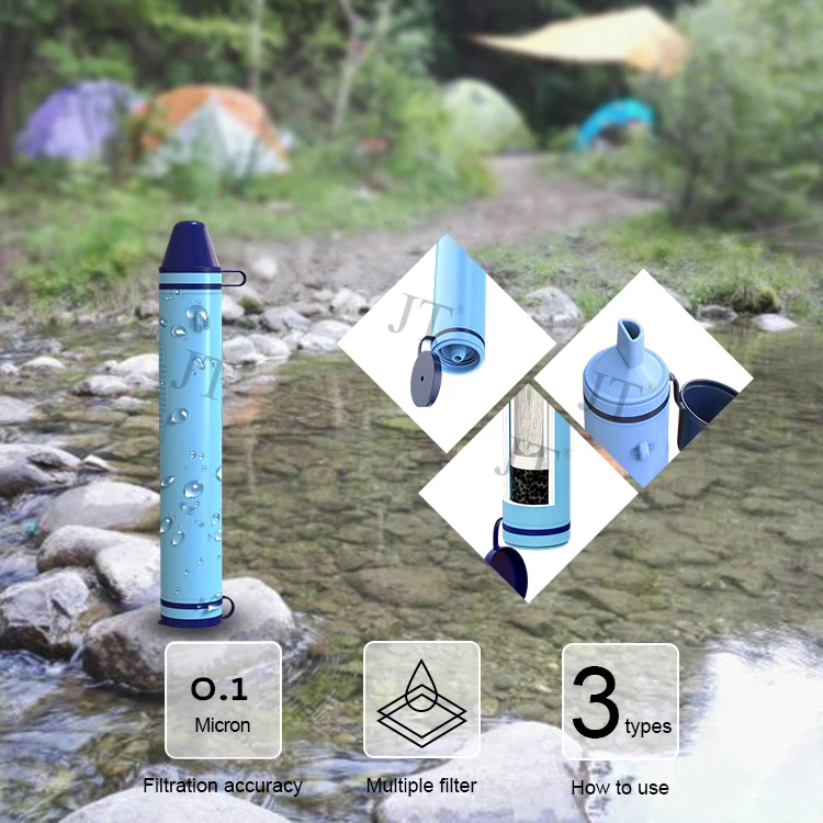 BPA Free Material Outdoor Water Filter Straw, Emergency Survival Water Purifier ,Camping Portable Water Filter Straw