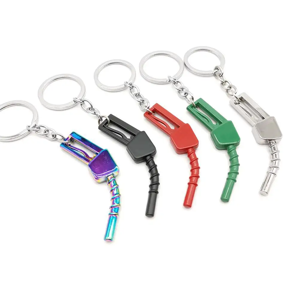 OIL GUN Keychain Fashion Accessories Car Part Model Keyring  Fuel Gun Keyfob Keychain Ring