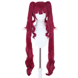 Anogol Houshou Marin cosplay wig 36inch long length double tail with bangs for party &1pc wigcap