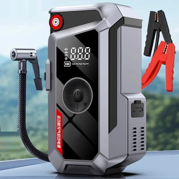8000mAh Portable Jump Starter with Air Compressor 1000A Power Bank Tire Inflator Pump 12V Starting Device Car jump starter M16