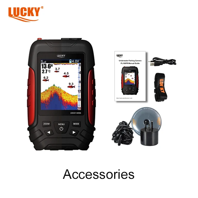 LUCKY FL168LiC-T Cable Transducer Fish Finder With 100M Depth Range