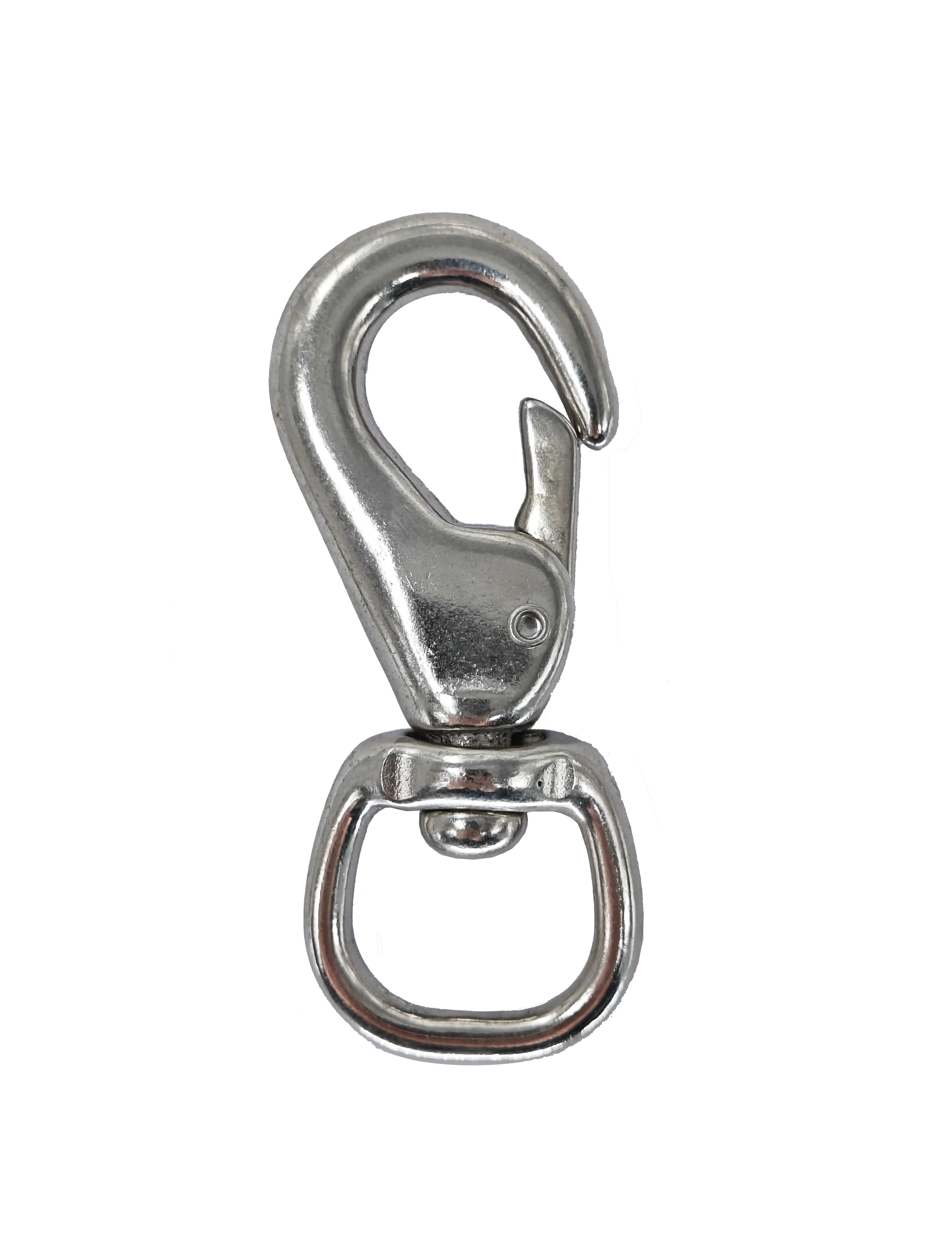 Rigging hardware 304 stainless steel spring snap safety hook climbing carabiner keychain hook
