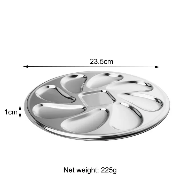 Stainless Steel Oyster Plate Seafood Buffet Serving Tray BBQ Bar Barbecue Kitchen Accessories Tableware 7pcs Oyster Dish
