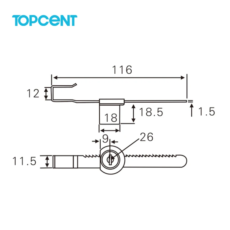 Фурнитура для мебели TOPCENT аксессуары замок шкафа из
