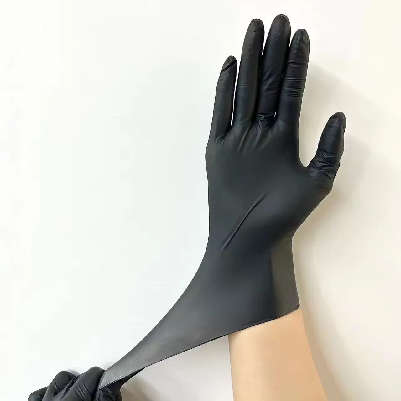 Disposable 100% Nitrile Blue Safety Gloves 9 Inches Black Barber Tattoo Shop Gloves Customizable Pink Nail Latex Free Gloves