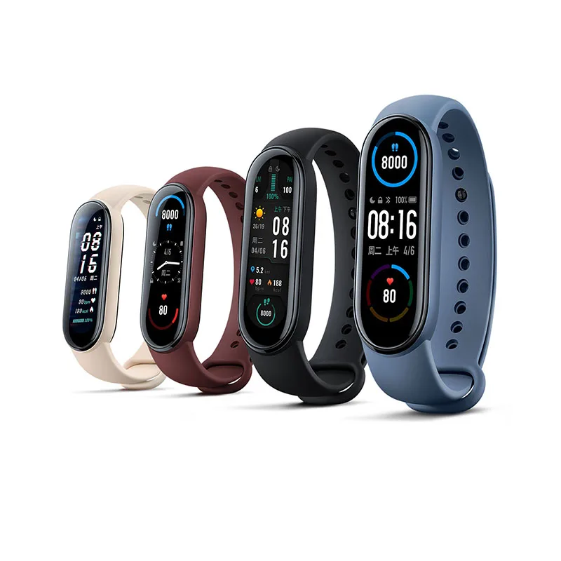 Глобальная версия Xiaomi Mi оригинальный MiBand 6 экран браслет пульсометр Фитнес Спортивный Браслет
