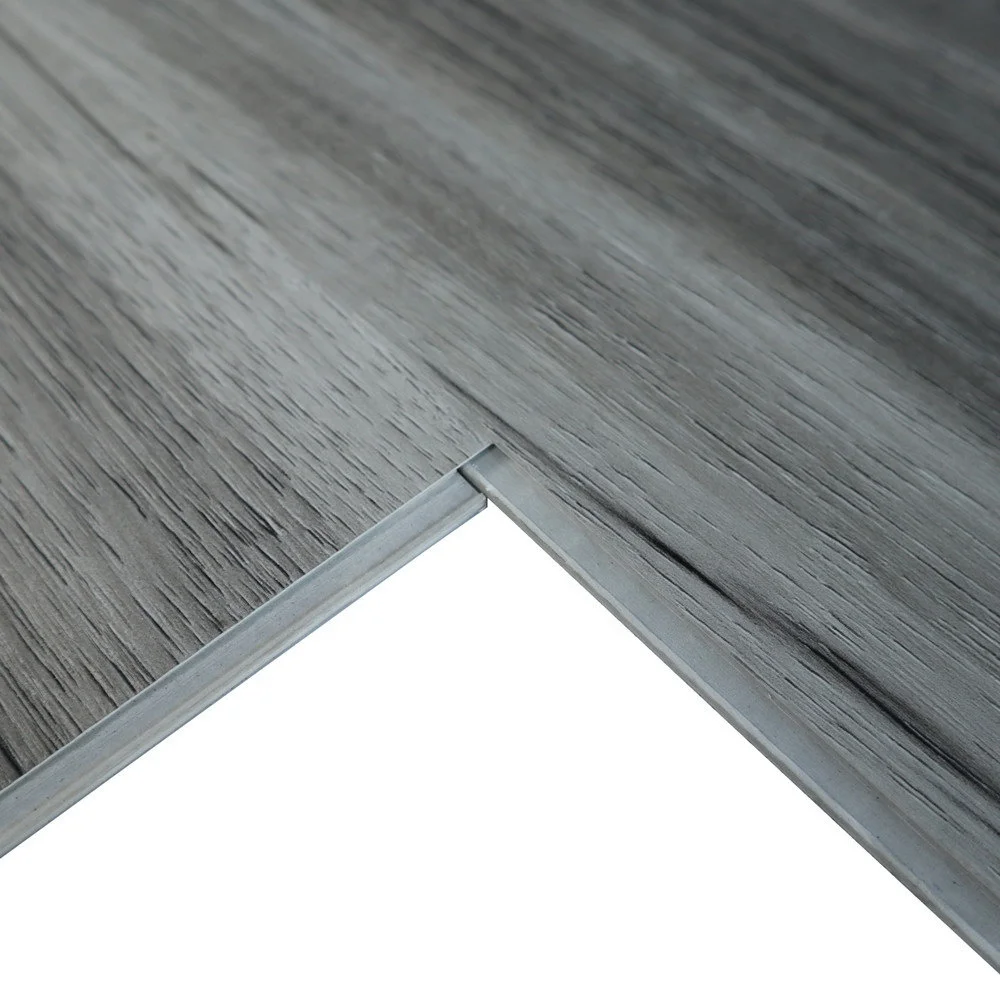 Stock Grey Vinyl Flooring Plank SPC 5.5mm Composite PVC Plank Click Locking High Durality Ready to ship
