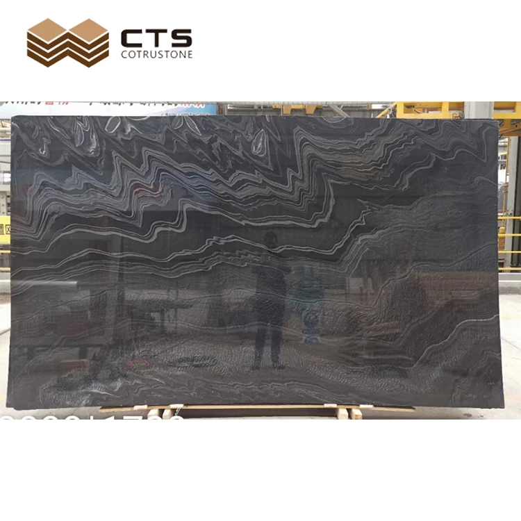 High Quality Natural Stone with Wholesale Prices Premium Black Marble Slabs for Countertops and Flooring