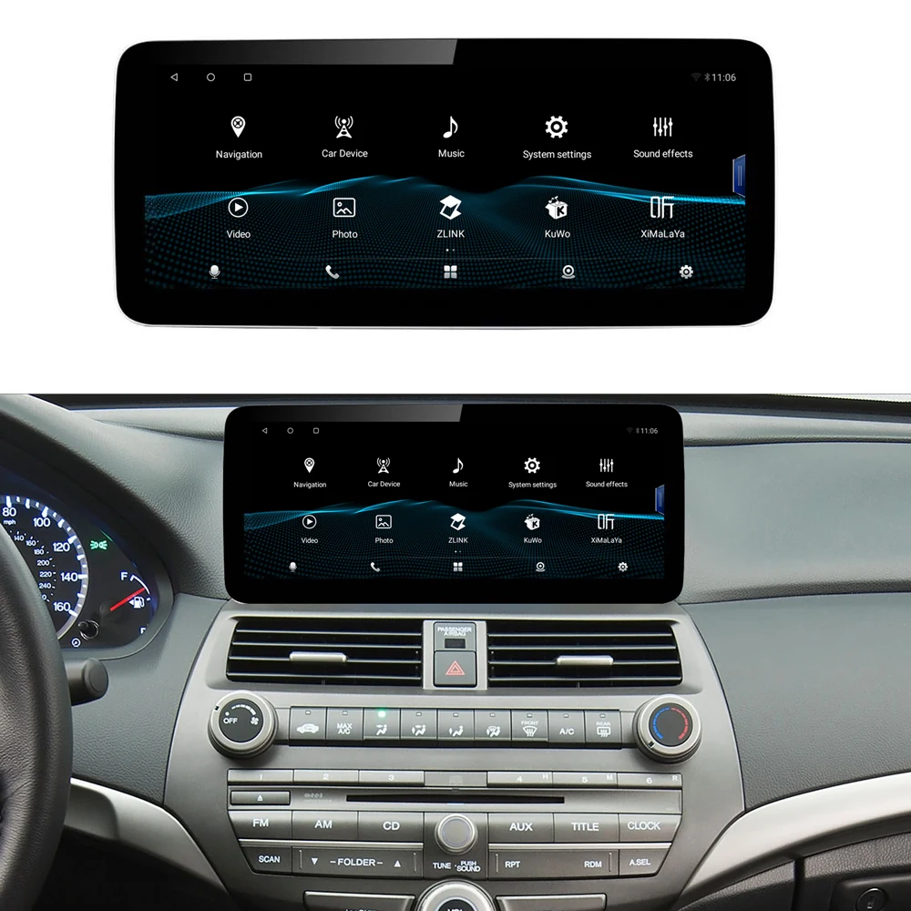 Road Top 12.3' LED Screen Android System Car Navigation For Honda Accord 2008 2009 2010 2011 2012 Car DVD Player CarPlay