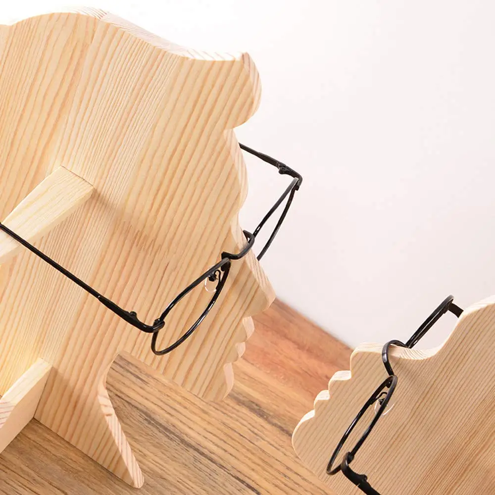 
Wood Carving Eyeglasses Spectacle Holder Stand Wooden Eyeglass Frame Rack Display Stand 