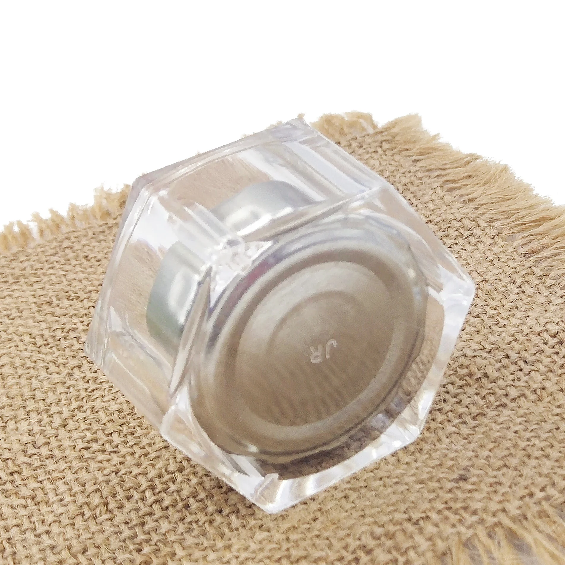 wholesale cheap hexagon food storage honey empty glass jars for canning with lid