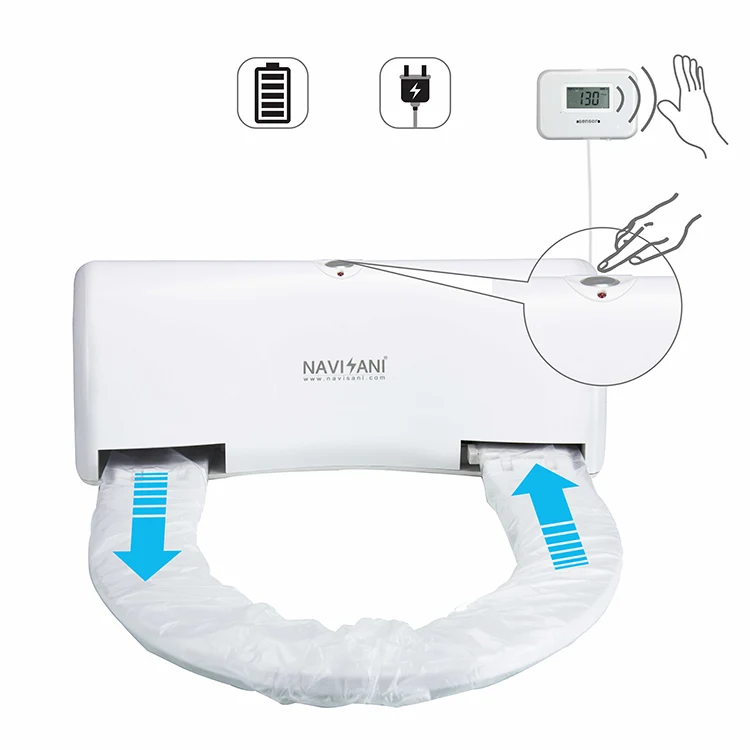 NAVISANI NS221C Sensor Control Sanitary Plastic Wc Toilet Seat Automatic Hydraulic Pair Cover Battery