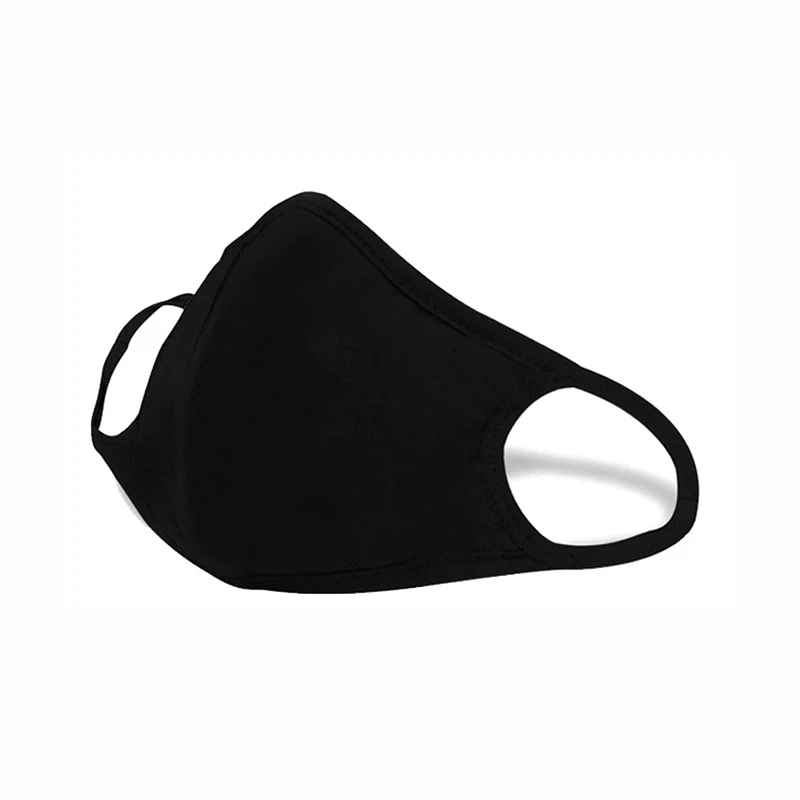  2021 Adult pure cotton nosemask men women washable dust proof windproof black