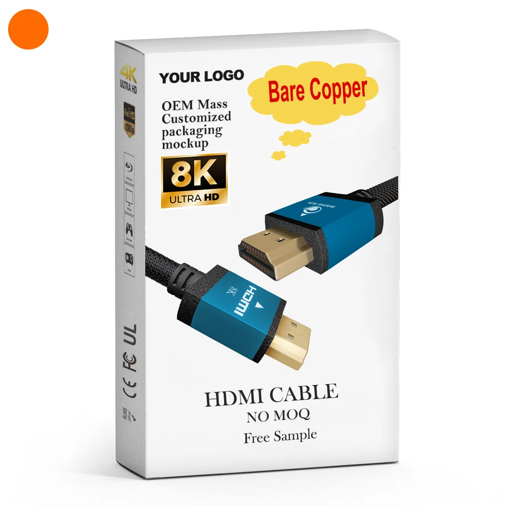 HDTV High Speed 60Hz HDMI Male To HDMI Male 8K Red 30cm 0.5 m 1m 1.5m 1.8m 2m 3m 5m 8K 2.1 HDMI Cable